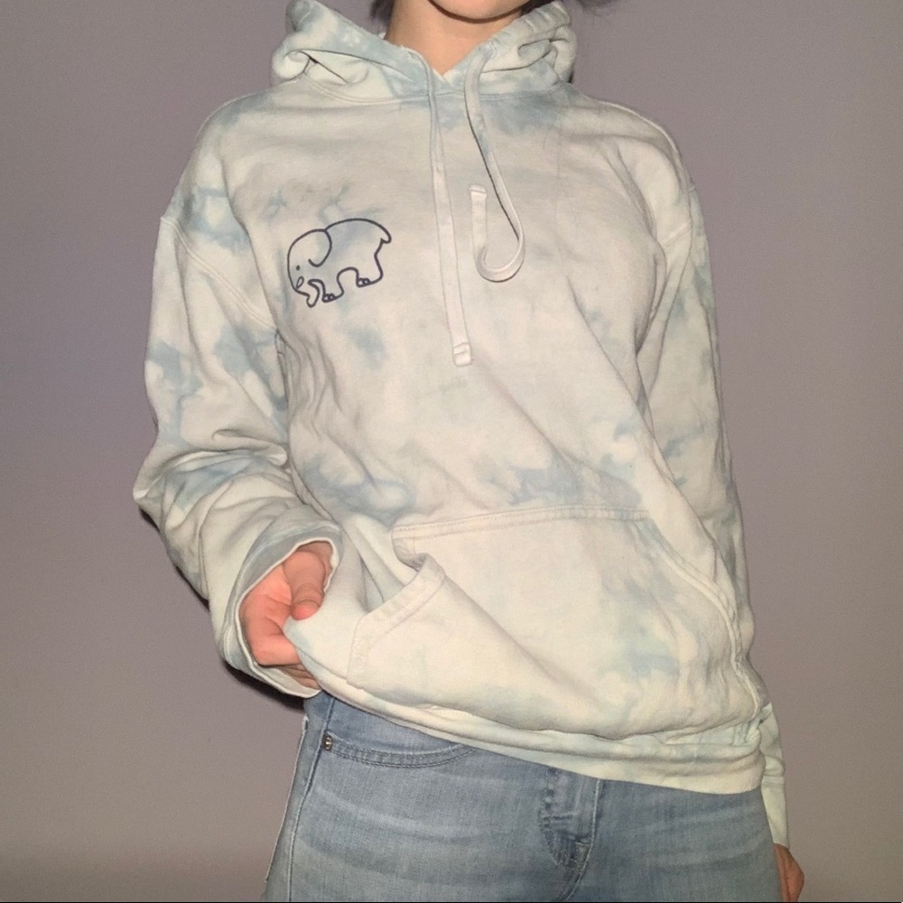 Oversized Tie Dye Ivory Ella Hoodie